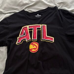 Fanatics Black T-Shirt with Red and Yellow ATL Graphic